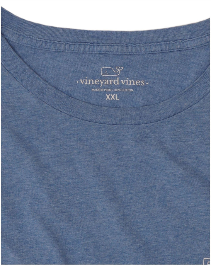 VINEYARD VINES Herren Grafik T-Shirt Top 2XL Blau Baumwolle