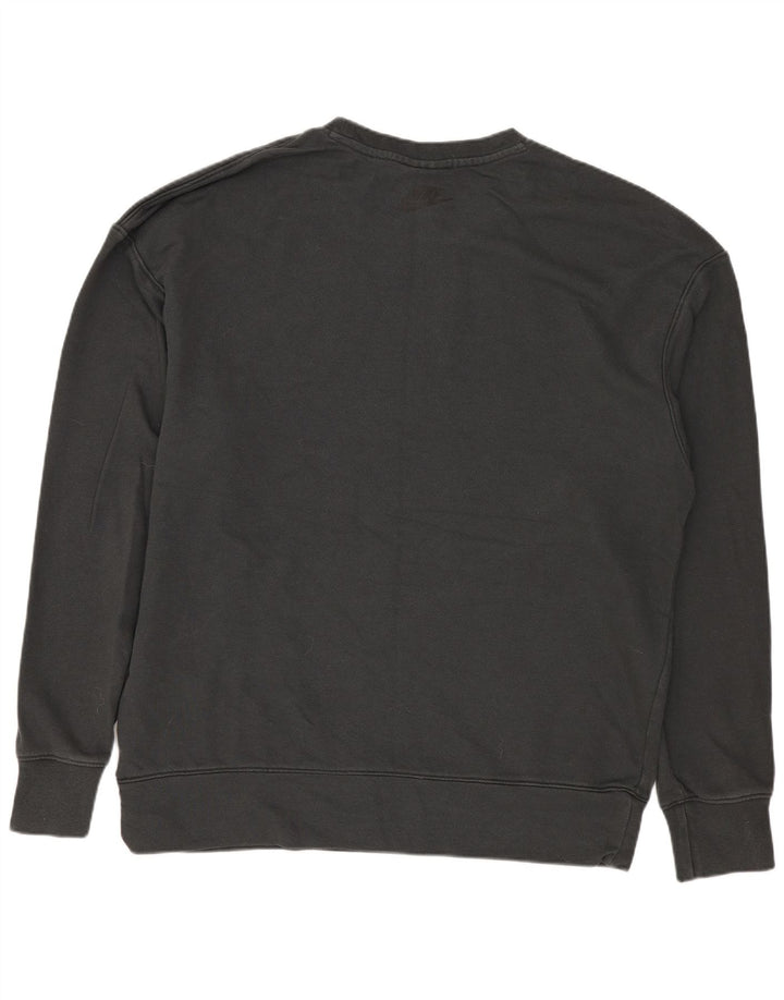 NIKE Herren-Sweatshirt mit Grafik, mittelgraue Baumwolle