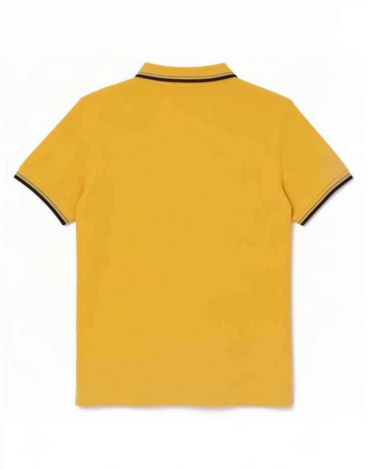 Lotto Herren Poloshirt Mittelgelb gestreift