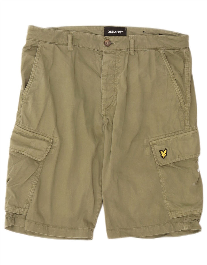 Lyle & Scott Herren Cargoshorts W33 Medium Khaki Baumwolle
