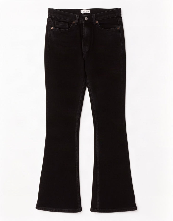 Zara Damen Schlagjeans EU 34 2XS W24 L32 Schwarz