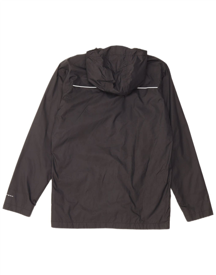 COLUMBIA Mens Omni-Tech Hooded Rain Jacket UK 36 Small Black Polyamide