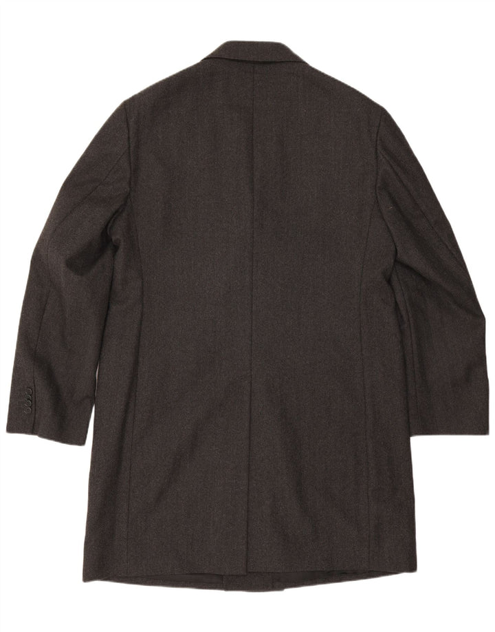 Ader Herren Zweireihiger Mantel IT 54 2XL Graue Wolle
