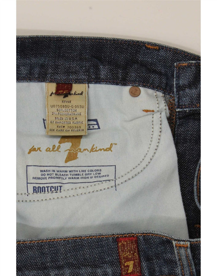 7 For All Mankind Damen Bootcut-Jeans W29 L32 Blaue Baumwolle