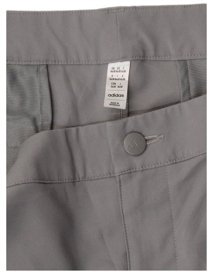 Adidas Herren Slim Chino Hose W36 L30 Grau Polyester