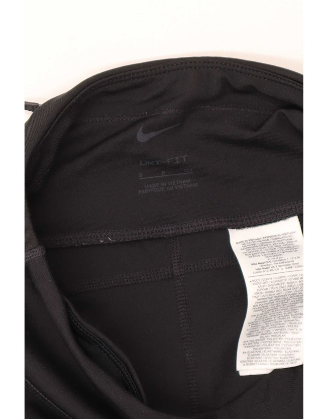 Nike Damen Dri Fit Leggings UK 8 Small Schwarz Colourblock Polyester