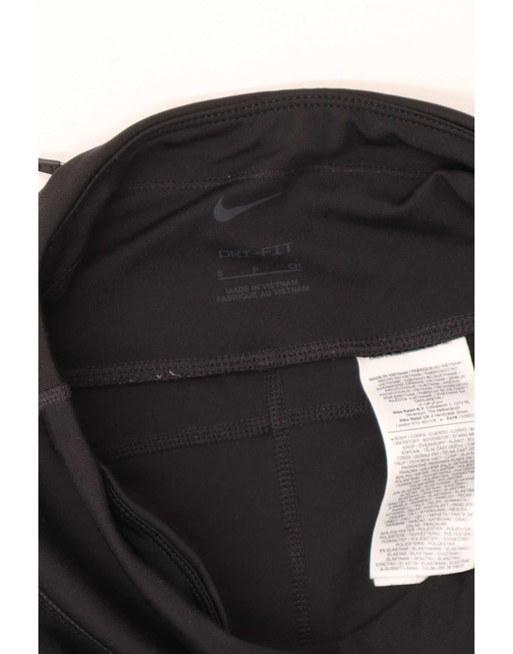 Nike Damen Dri Fit Leggings UK 8 Small Schwarz Colourblock Polyester