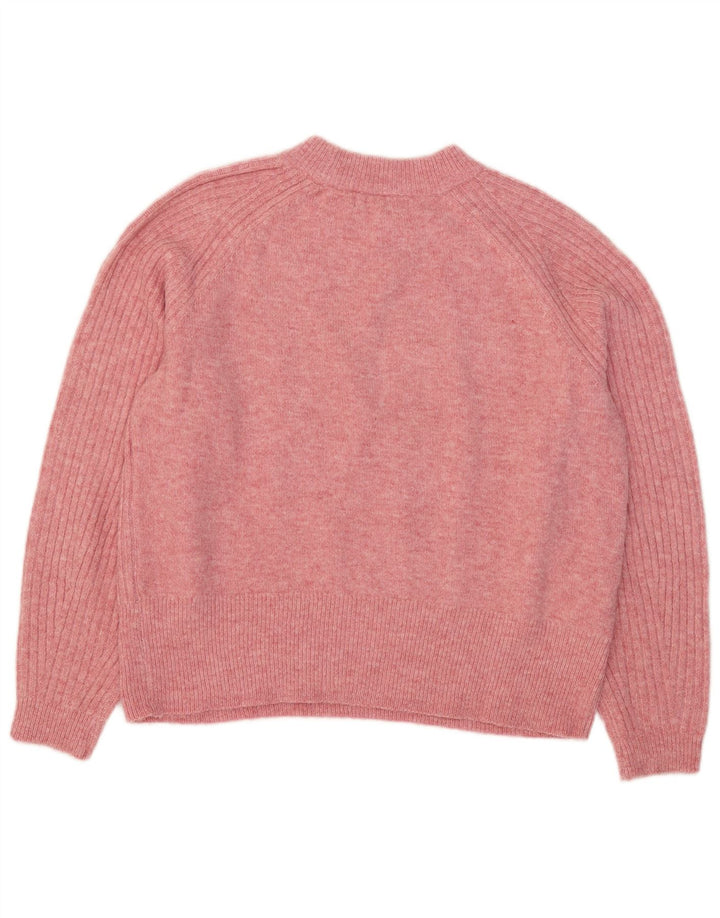 Marks & Spencer Damen-Pullover mit Rundhalsausschnitt, Gr. 14, Mittelrosa, Acryl