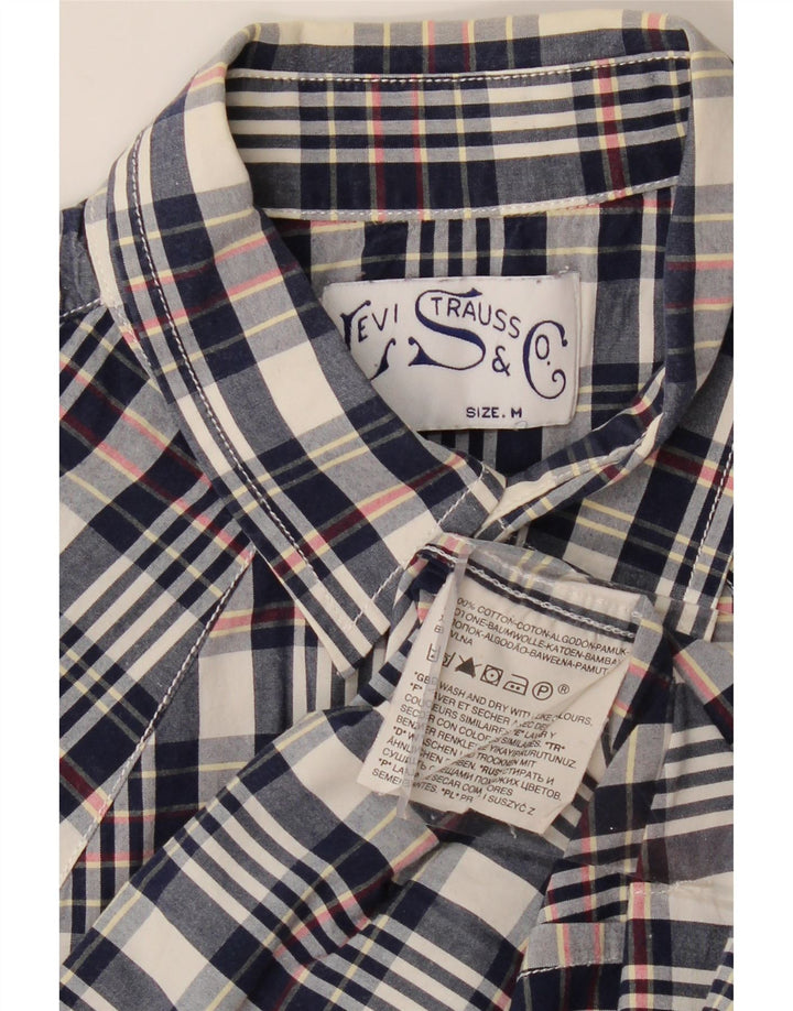 LEVI'S Herrenhemd aus Baumwolle, mittelgroß, marineblau, kariert