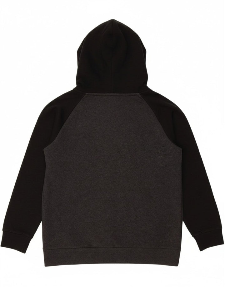NIKE Mens Zip Hoodie Sweater Medium Grey Colourblock Cotton