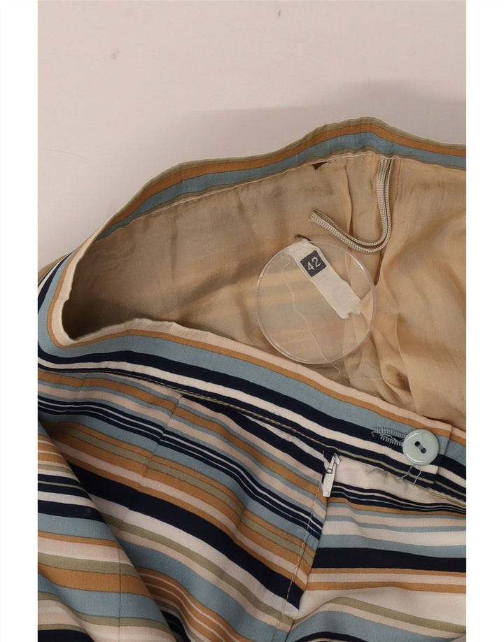 Vintage Damen Faltenrock IT 42 Medium W26 Bunt gestreift
