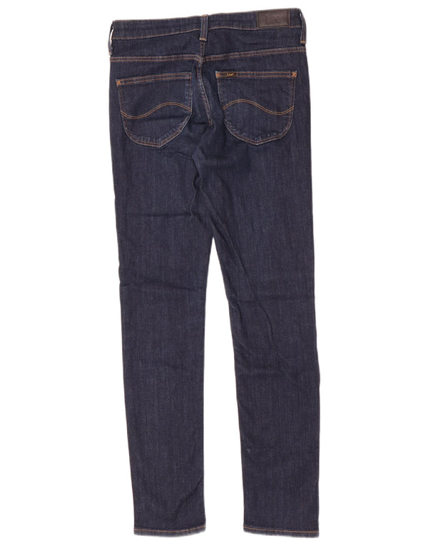 Lee Damen Skinny Jeans W27 L28 Marineblaue Baumwolle