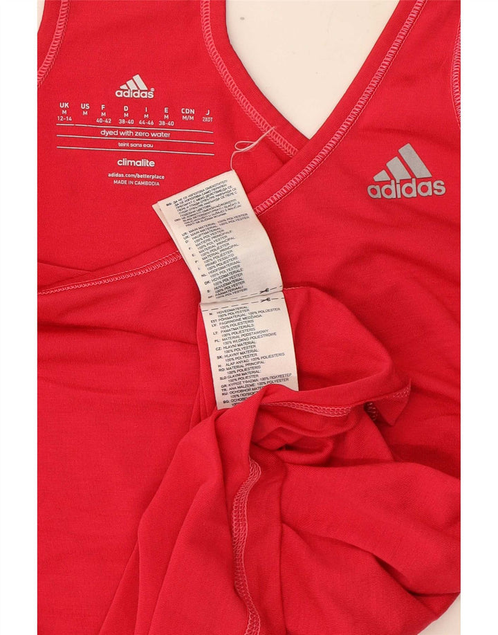 Adidas Damen Climalite Weste Top UK 12/14 Mittelrosa Polyester