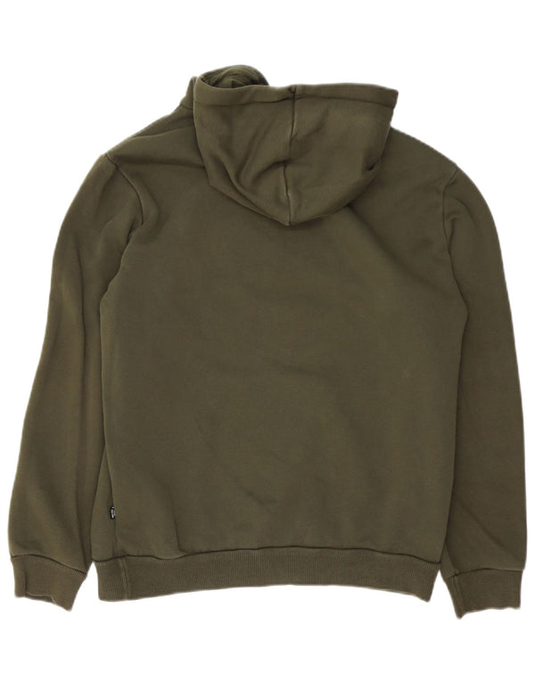 Puma Herren Graphic Hoodie Pullover Small Khaki Baumwolle