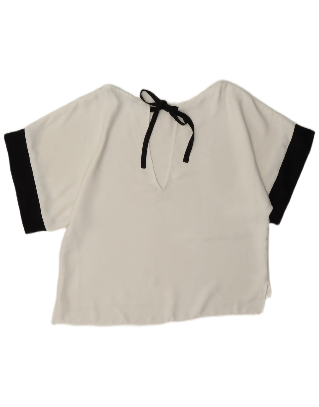 Zara Damen-Blusenoberteil in Übergröße, UK 6, XS, Weiß, Farbblock