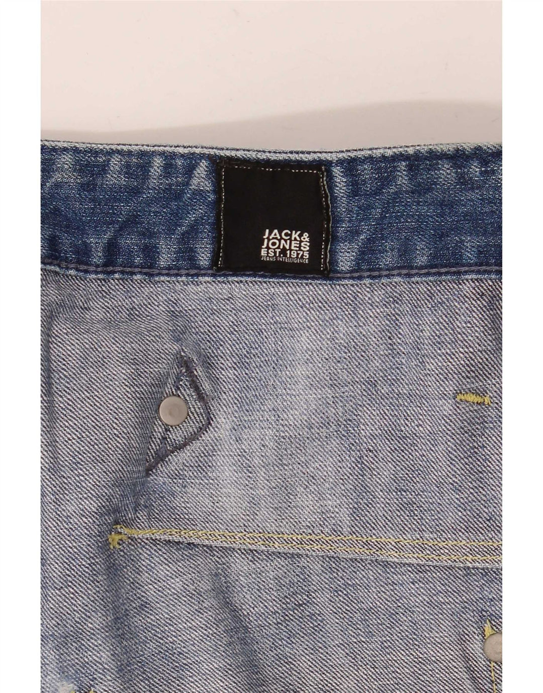Jack & Jones Herren Cargo Distressed Cropped Jeans W30 L25 Blau