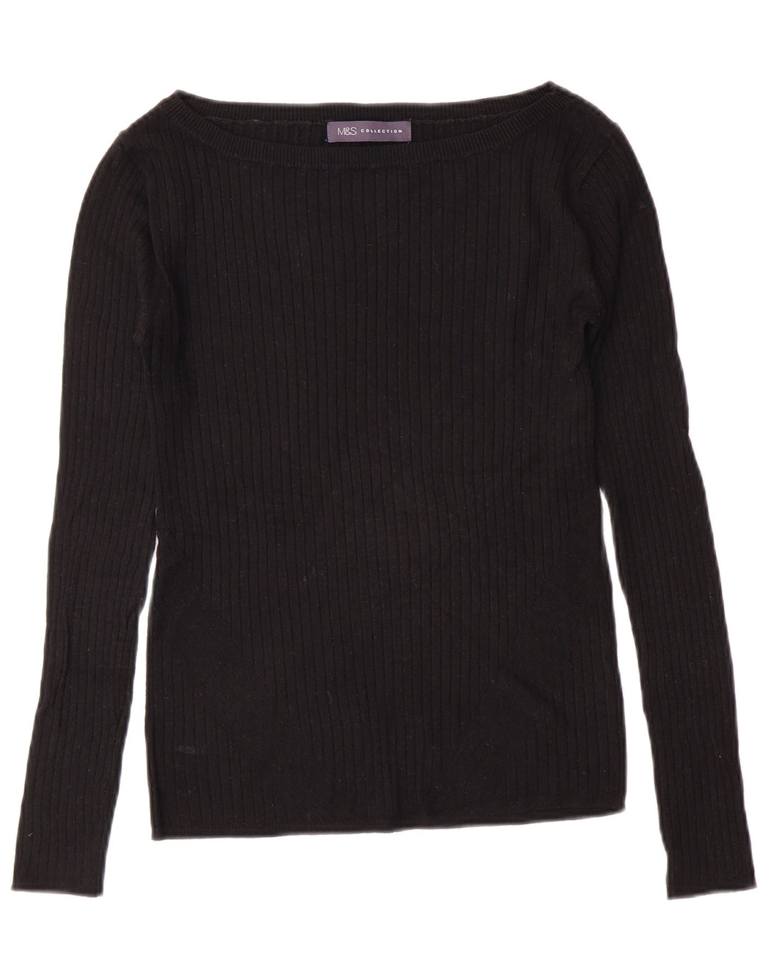 MARKS & SPENCER Damen-Pullover mit U-Boot-Ausschnitt, Gr. 6, XS, Schwarz