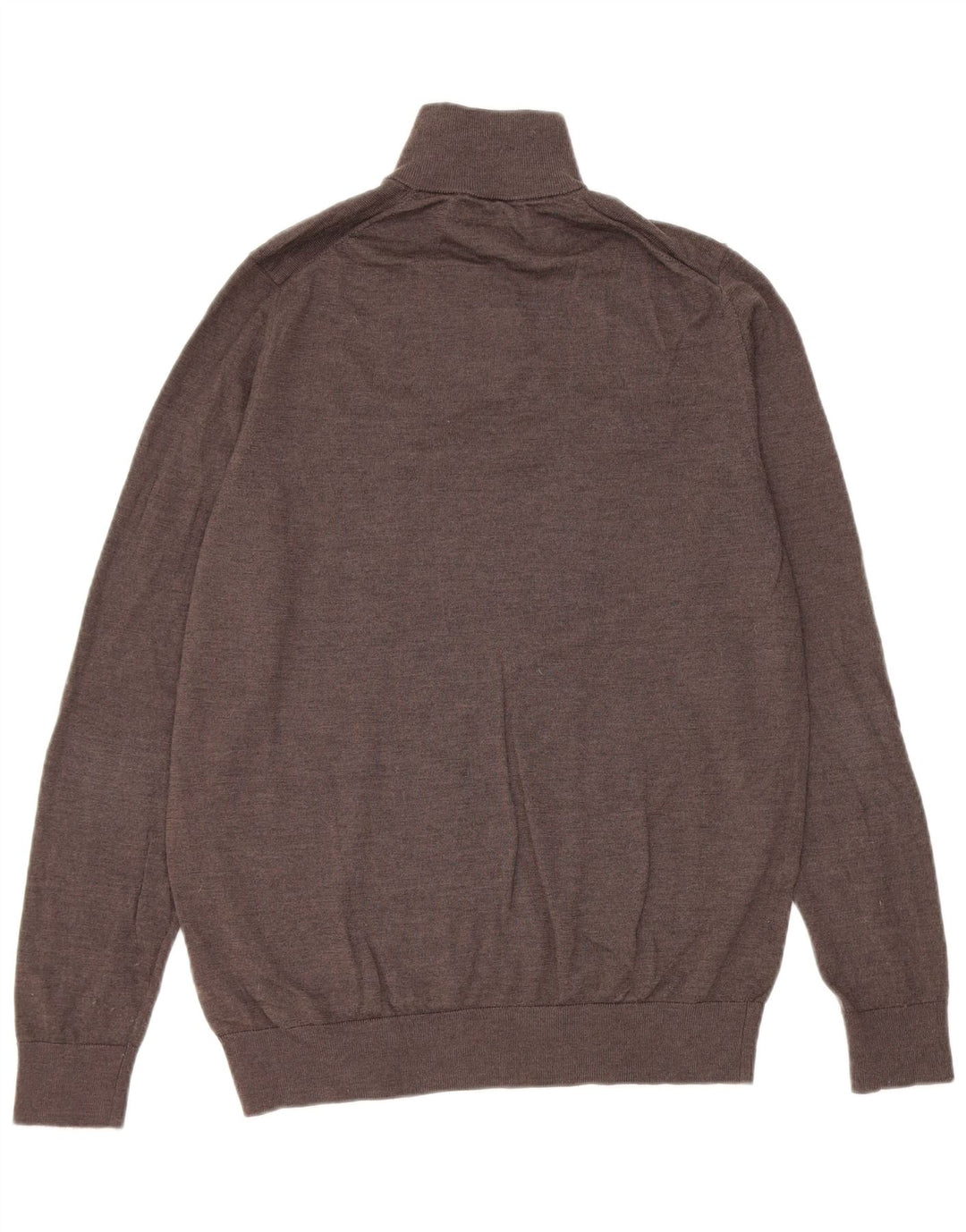 Marks & Spencer Herren Autograph Pullover mit Reißverschluss am Hals, Größe L, Braun