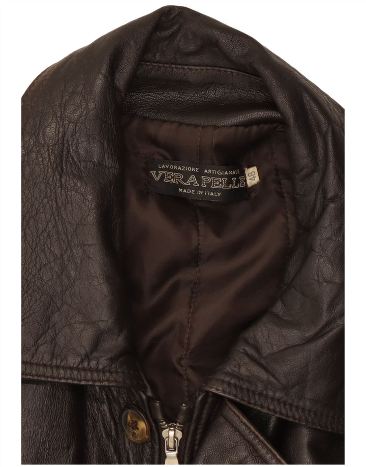 Lavorazione Artigianale Herren Lederjacke IT 48 Mittelbraunes Leder