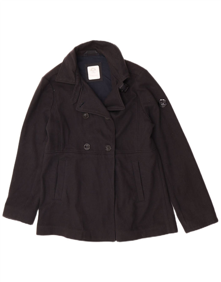 North Sails Damen Pea Coat UK 14 Large Marineblaue Wolle Classic