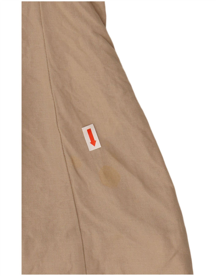 Armani Damen 1-Knopf-Blazerjacke UK 10 Small Beige Baumwolle