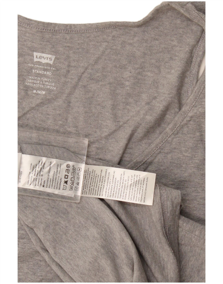Levi's Herren Standard-Trägershirt aus mittelgrau gesprenkelter Baumwolle