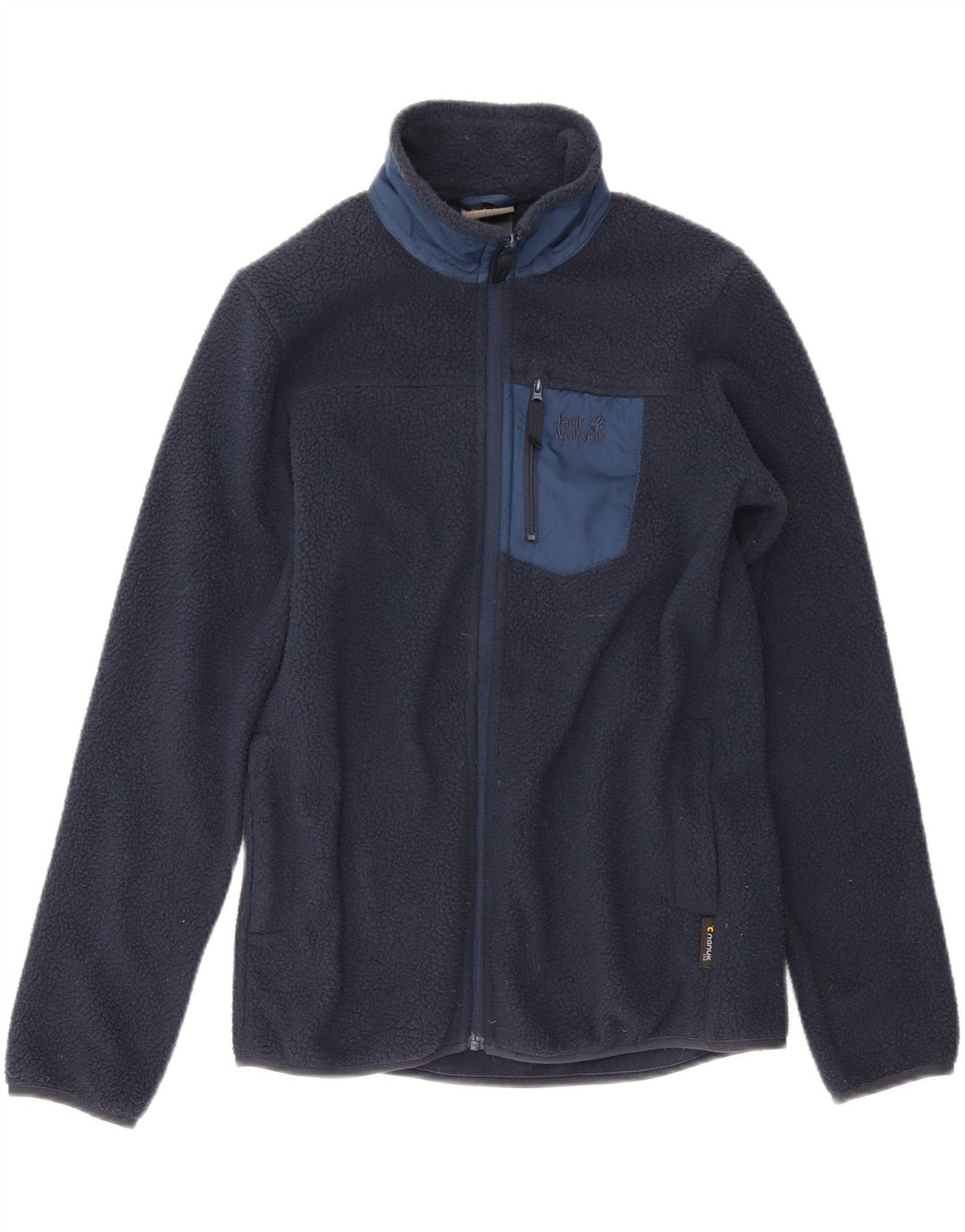 JACK WOLFSKIN Fleecejacke für Jungen, 13–14 Jahre, Marineblau, Farbblock