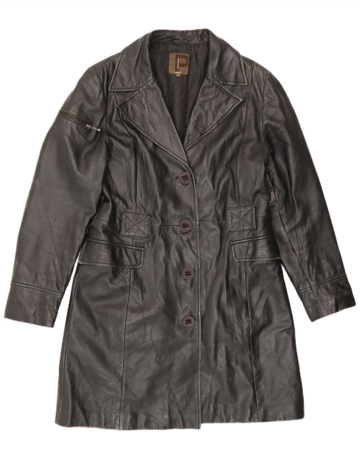 Conbipel Damen Ledermantel IT 48 XL Schwarzes Leder