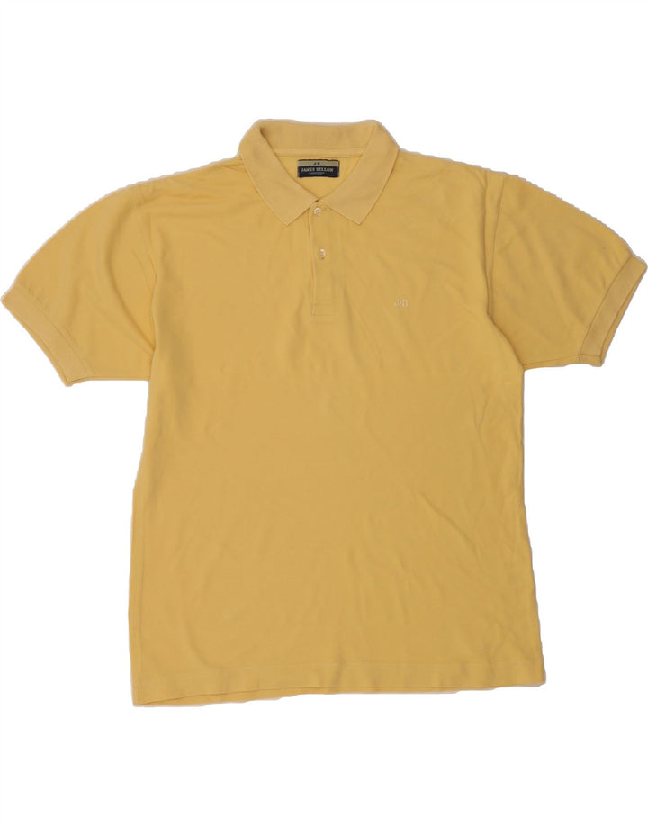 JAMES DILLON Mens Polo Shirt Medium Yellow Cotton Vintage James Dillon and Second-Hand James Dillon from Messina Hembry 