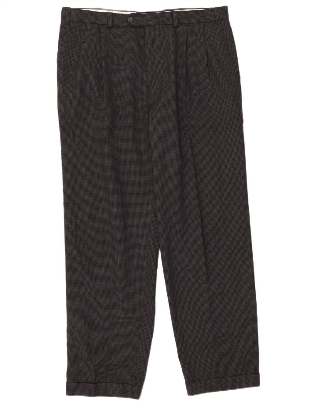 Marks & Spencer Herren-Anzughose mit Pegged-Anzug, W38, L31, grauer Hahnentrittmuster