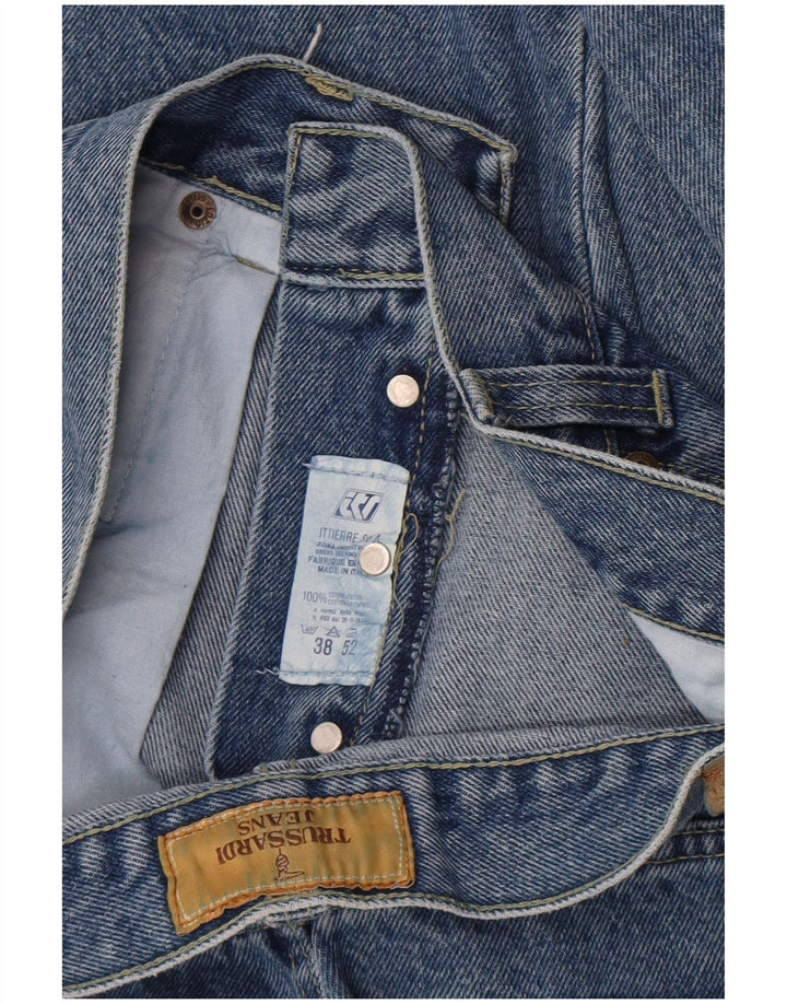 Trussardi Damen Straight Jeans W38 L29 Blaue Baumwolle