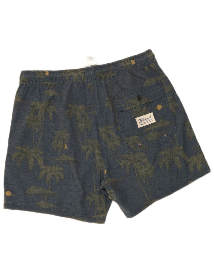 Rip Curl Herren-Sportshorts aus mittelgrauer Baumwolle mit Blumenmuster