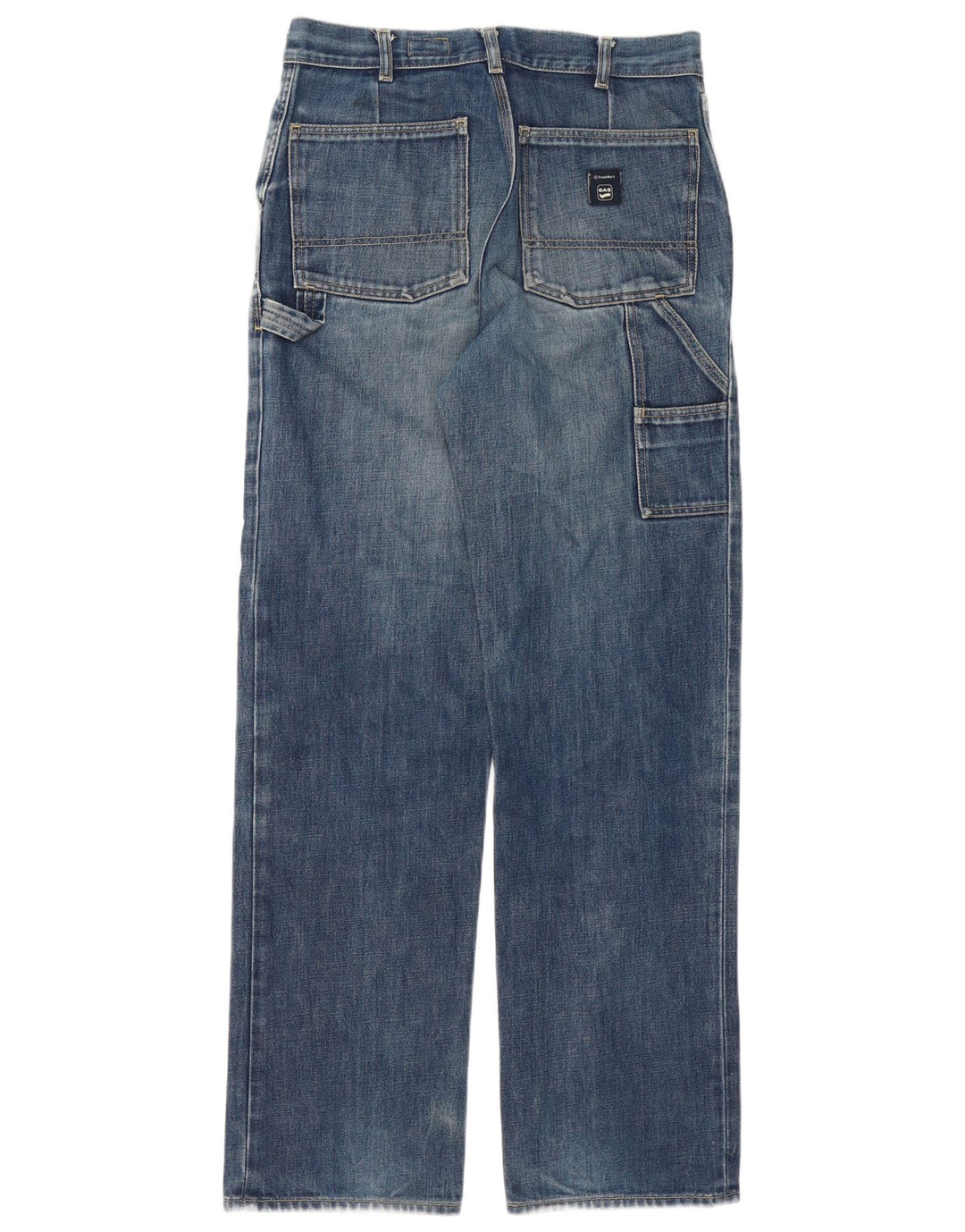 Gas Herren Straight Jeans W29 L33 Blaue Baumwolle