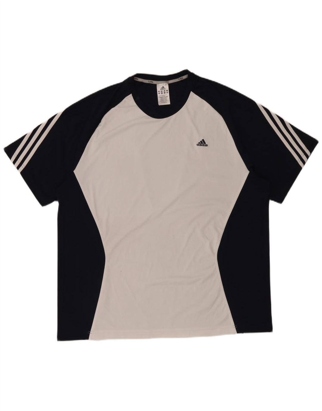 Adidas Herren Clima 365 T-Shirt Top 2XL Weiß Colourblock Polyester