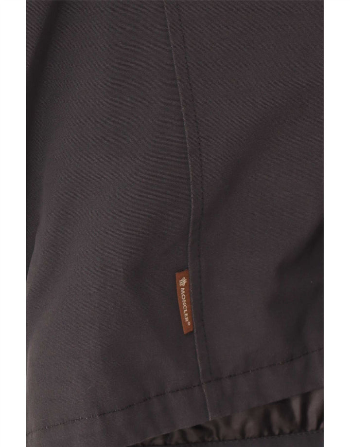 Moncler Herren gepolsterte Militärjacke, Größe 6 3XL, schwarze Baumwolle