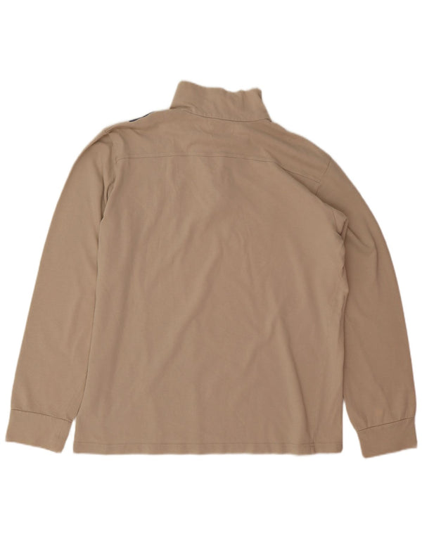 Gas Herren-Sweatshirt mit grafischem Reißverschluss, 2XL, Beige, Farbblock