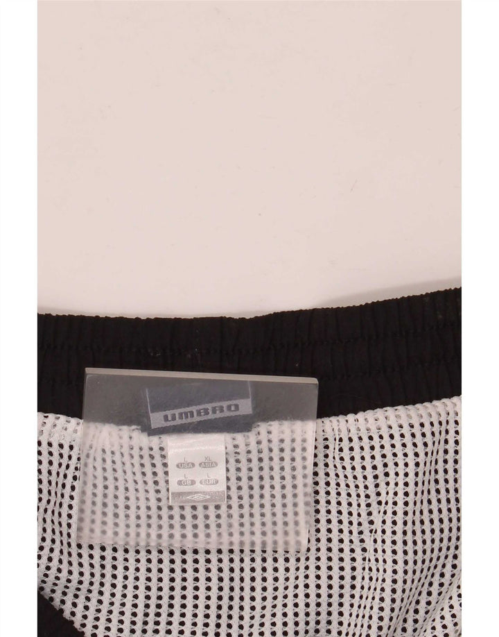 Umbro Herren-Sportshorts, groß, Schwarz, Farbblock