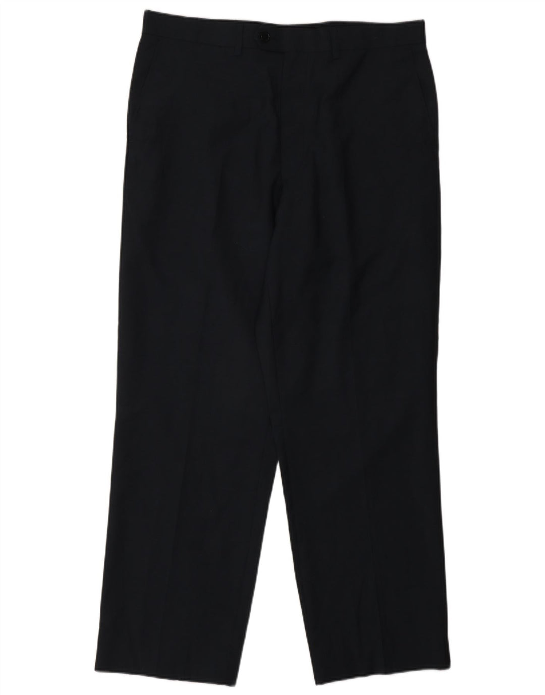 Gerade Freizeithose für Herren von Marks & Spencer, W34, L29, marineblaue Wolle