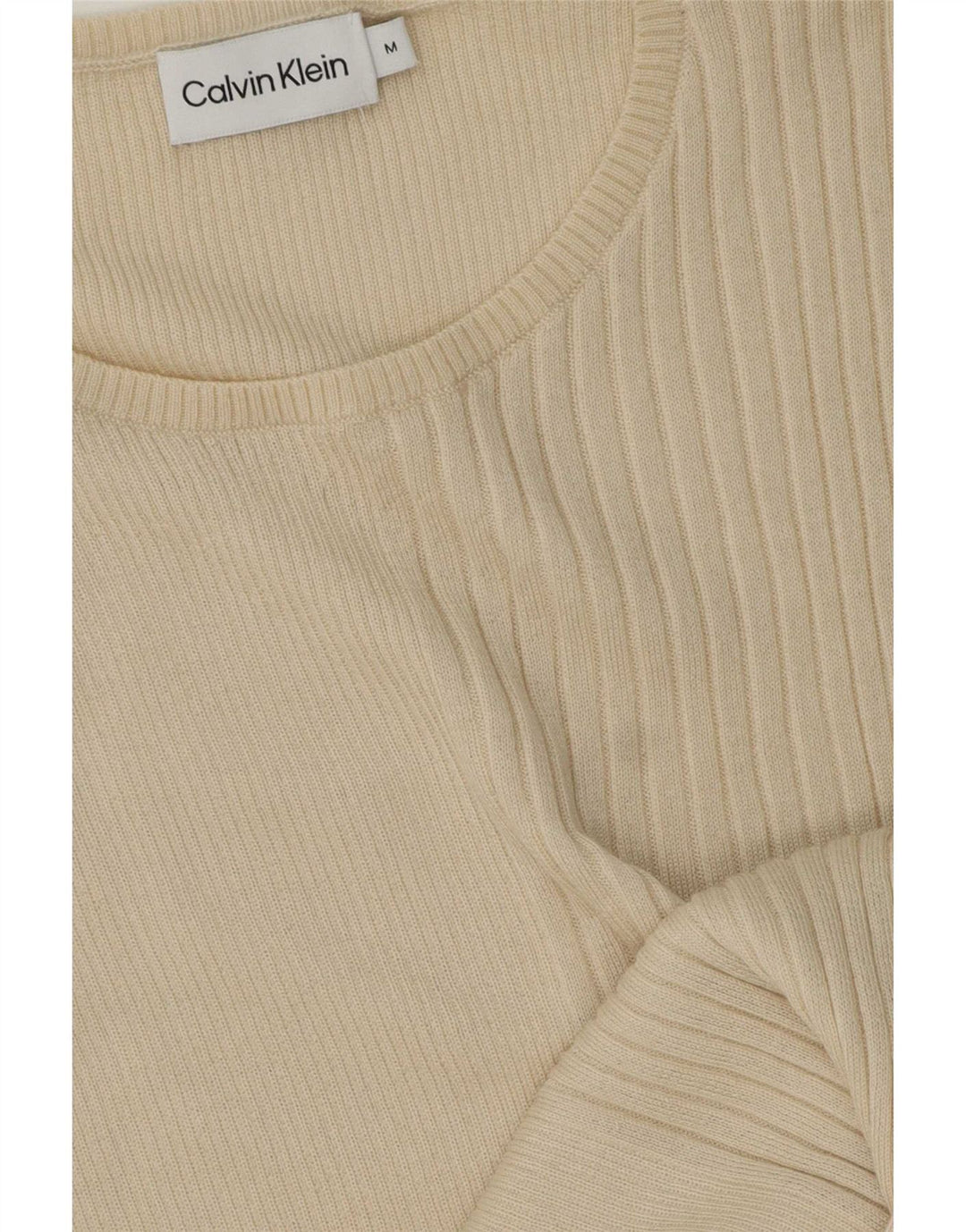Calvin Klein Damen Longline Vest Tank Top UK 14 Medium Beige