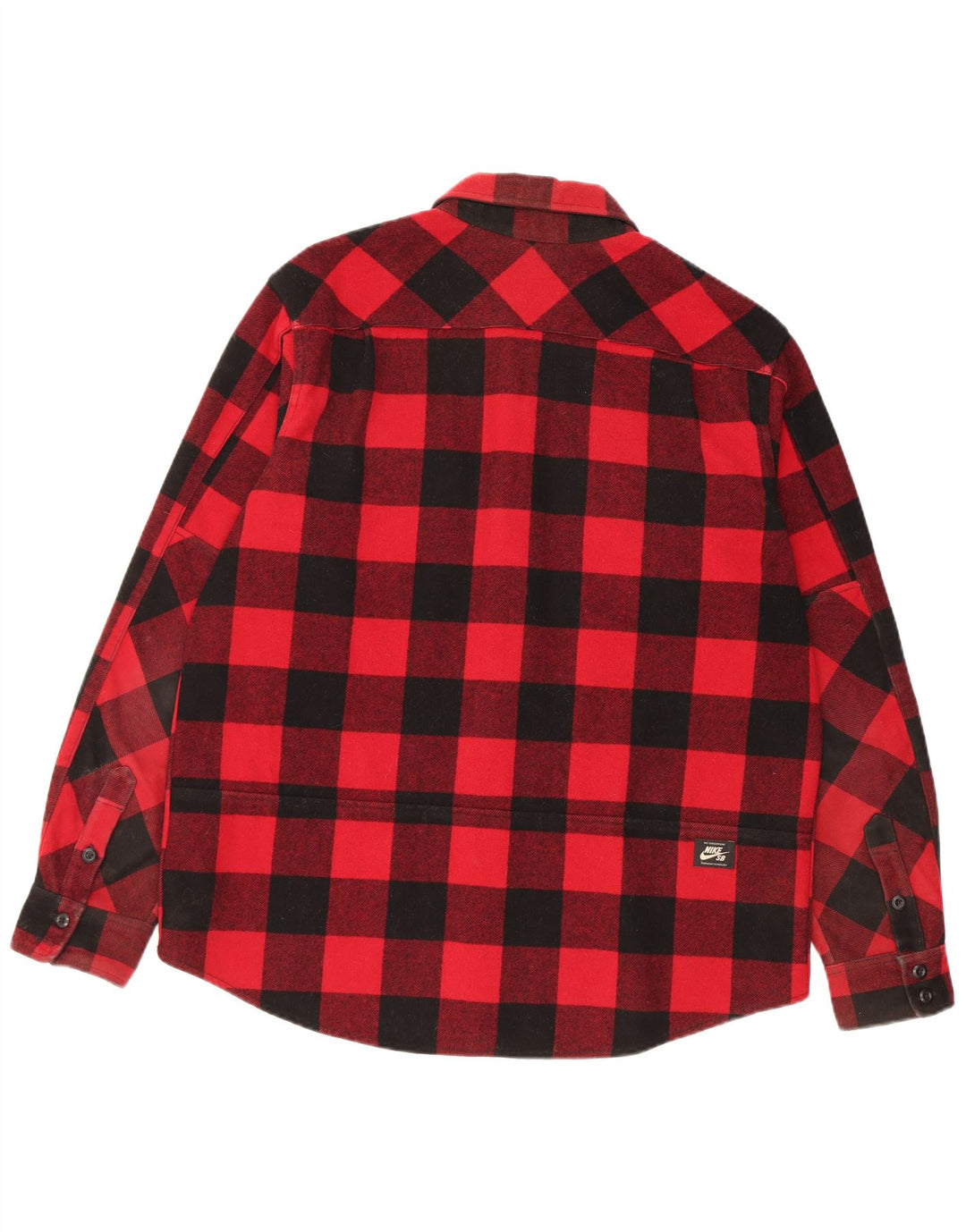 Nike Herren-Lumberjack-Flanellhemd XL aus roter Gingham-Wolle