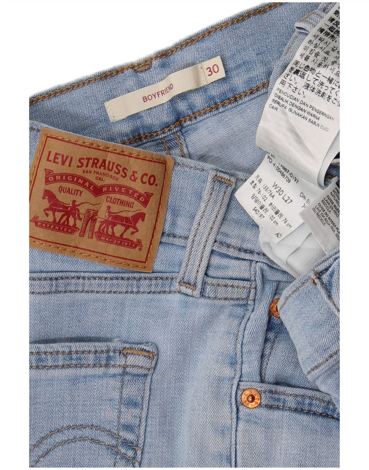LEVI'S Damen Boyfriend Slim Jeans W30 L27 Blaue Baumwolle