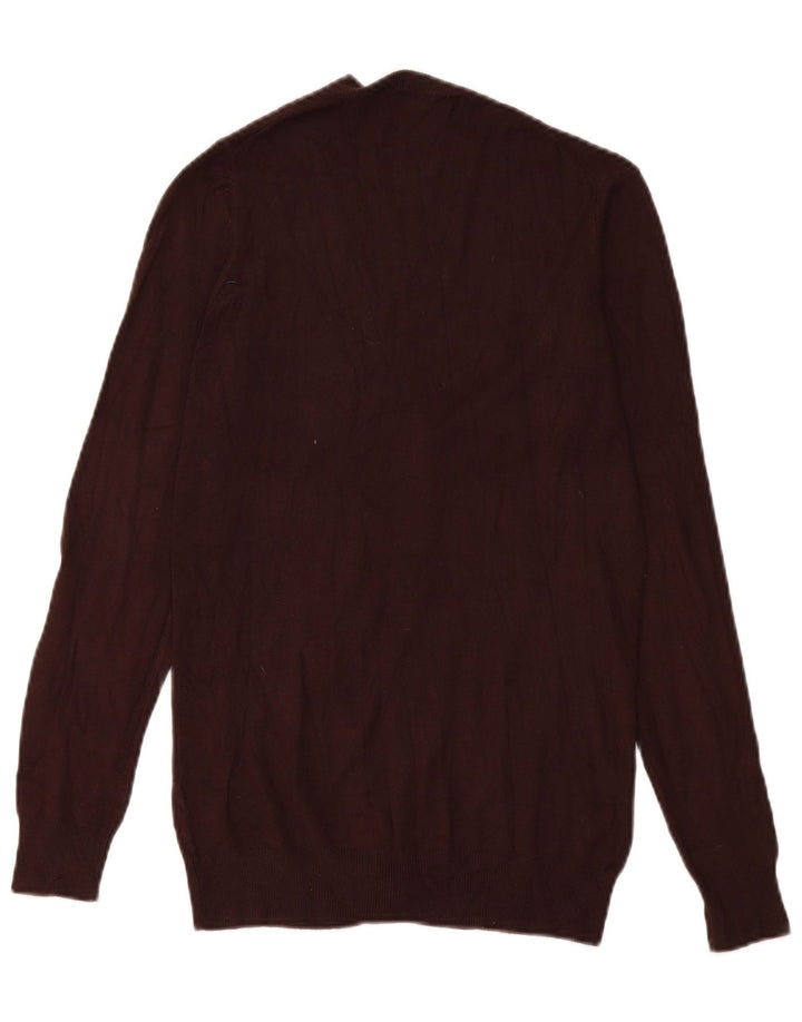 Zara Damen Strickjacke UK 12 Mittelbraune Viskose