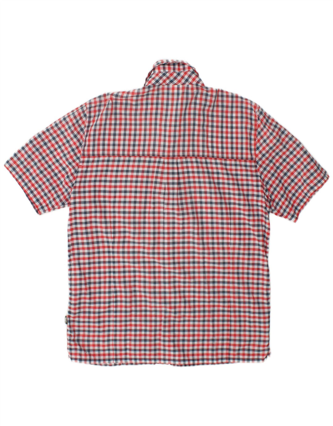 The North Face Herren-Kurzarmhemd aus mittelroter Karo-Baumwolle