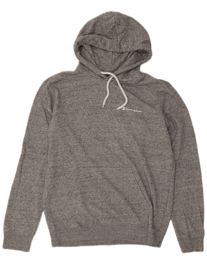 Champion Herren-Kapuzenpullover aus mittelgrau gesprenkelter Baumwolle