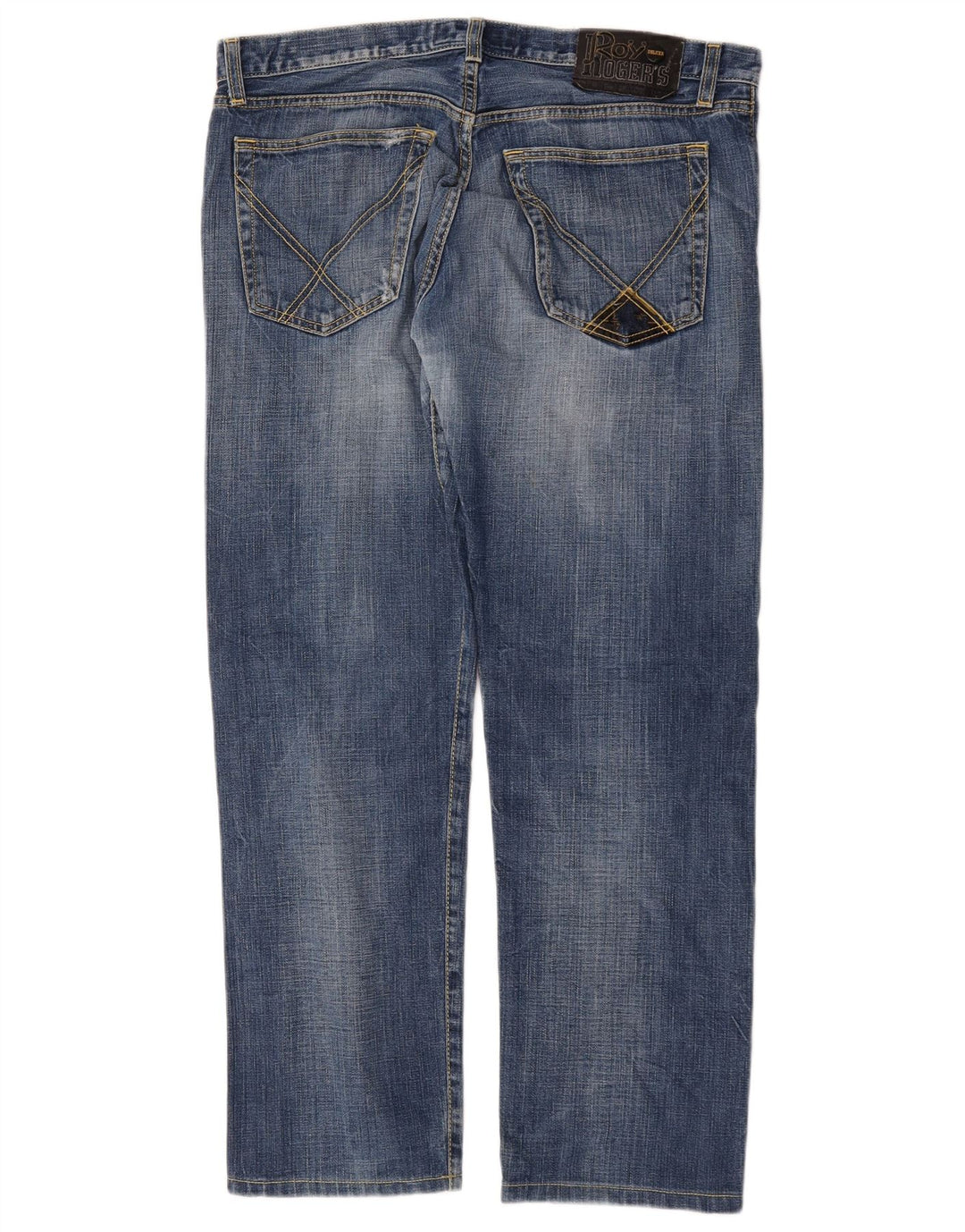 Roy Rogers Herren Distressed Straight Jeans W35 L29 Blau