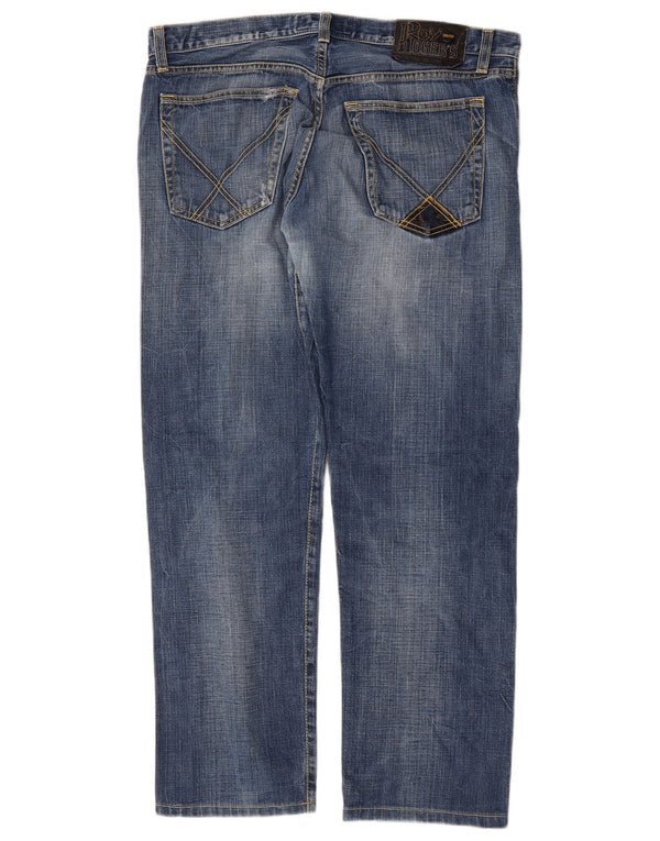 Roy Rogers Herren Distressed Straight Jeans W35 L29 Blau