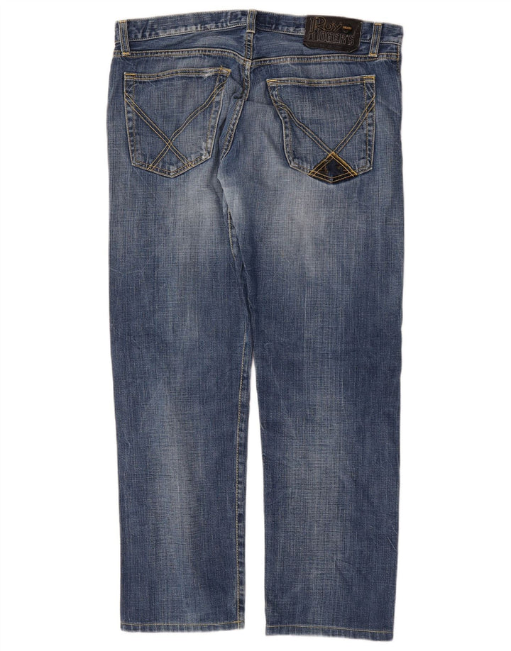 Roy Rogers Herren Distressed Straight Jeans W35 L29 Blau