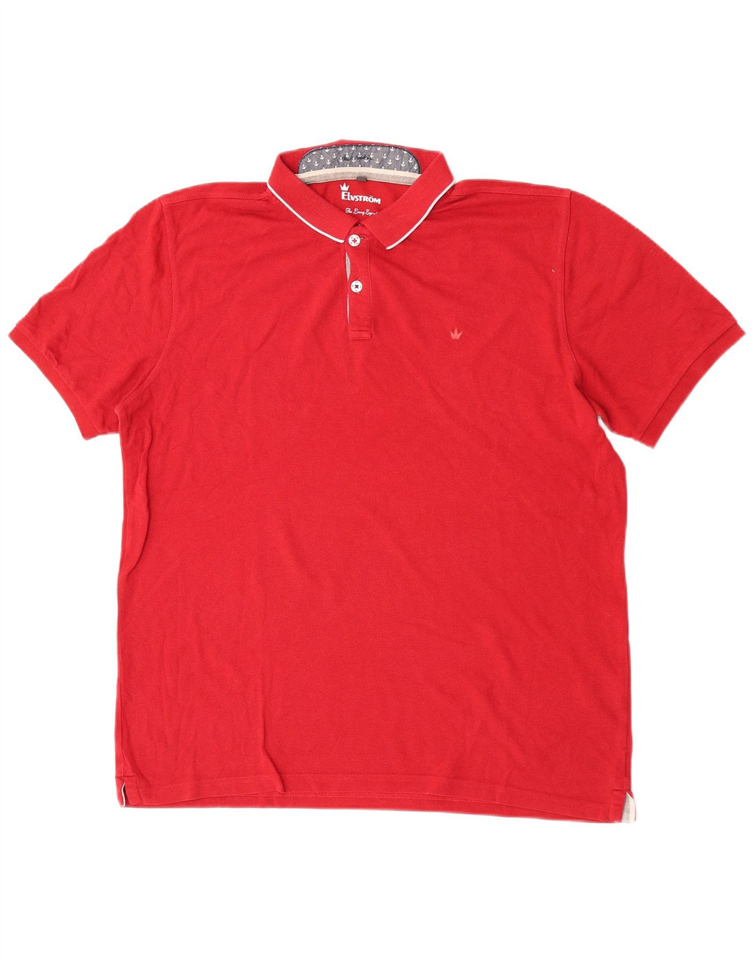 Elvstrom Herren-Poloshirt XL, rote Baumwolle