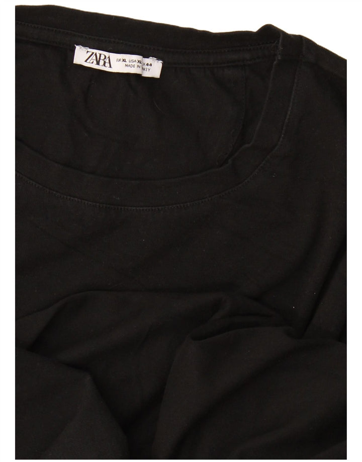 Zara Herren Top Langarm XL Schwarz