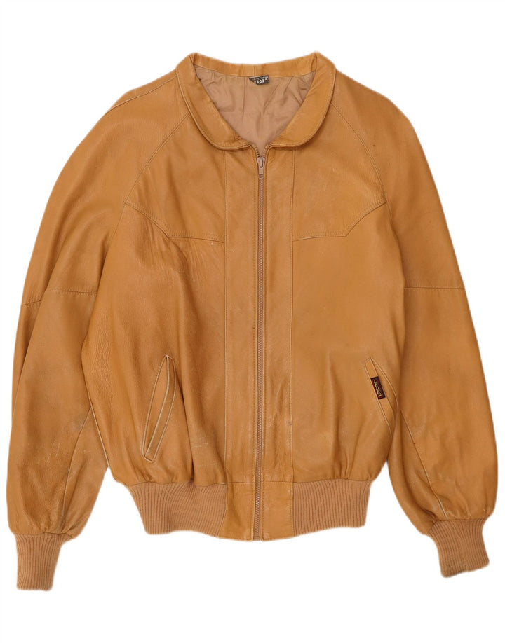 Vintage Herren Lederjacke UK 38 Mittelbraunes Leder